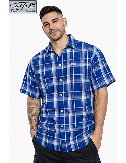 1000 S/S Plaid Color Base : Royal-White